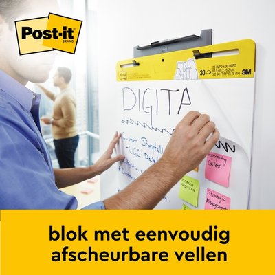Meeting chart Post-it 566 Super Sticky 50,8x60,9cm uni incl. bandes Command 2 pièces