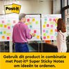 Meeting Chart Post-it 563R Super Sticky 50,8x58,4cm avec support de table blanc 20 feuilles Photo