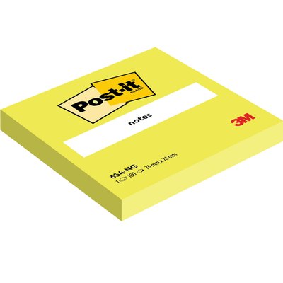 Memoblok Post-it 654 76x76mm neon groen 100 vel