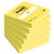 Memoblok Post-it 654 76x76mm neon geel 100 vel