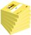 Memoblok Post-it 654 76x76mm neon geel 100 vel