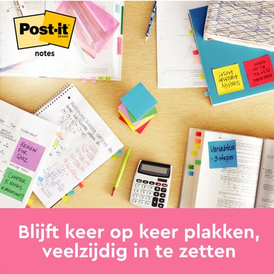 Memoblok Post-it 654 76x76mm neon geel 100 vel