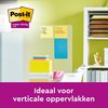 Memoblok Post-it 6845 Super Sticky 203x152mm assorti 4 stuks foto