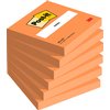 Memoblok Post-it 654 76x76mm oranje 100 vel foto