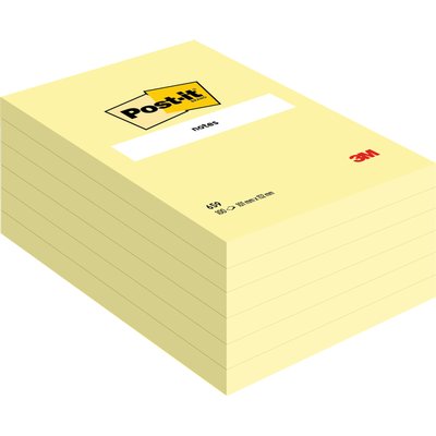 Memoblok Post-it 659 102x152mm geel