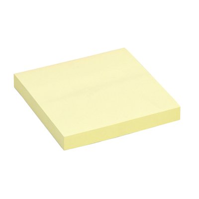 Bloc-mémos Quantore 76x76mm jaune 100 feuilles