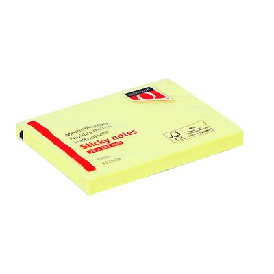 Memoblok Quantore 76x101mm geel 100 vel