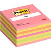 Memoblok Post-it 2028 76x76mm kubus neon kleuren foto