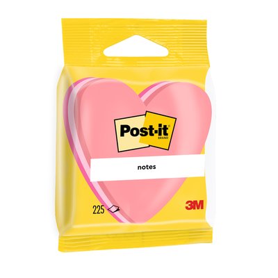 Bloc-mémos 3M Post-it 2007 70x70mm cube coeur rose