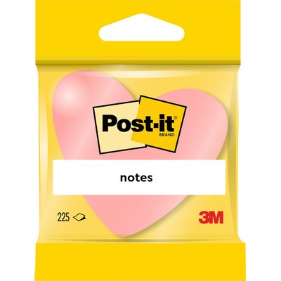Bloc-mémos 3M Post-it 2007 70x70mm cube coeur rose