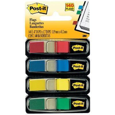 Indextabs Post-it 6834 11,9x43,1mm assorti 140 tabs