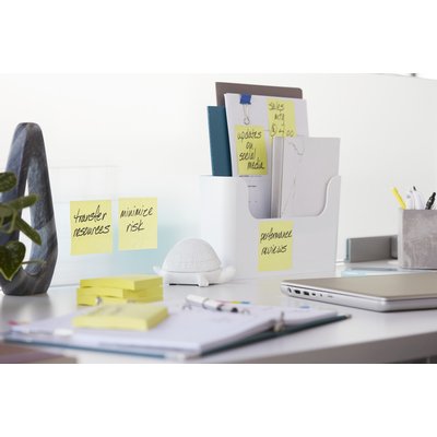Memoblok Post-it 655 Super Sticky 76x127mm geel 14+2 gratis