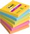 Memoblok Post-it 654 Super Sticky 76x76mm Carnival 6 stuks