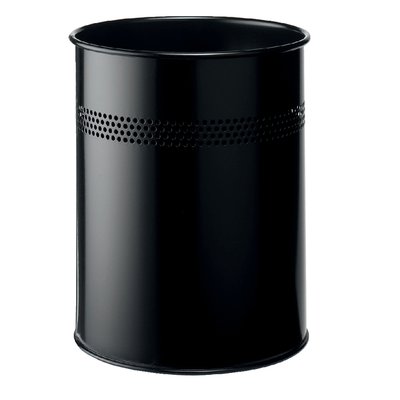 Corbeille à papier Durable 3300-01 15L 30mm perforations noir