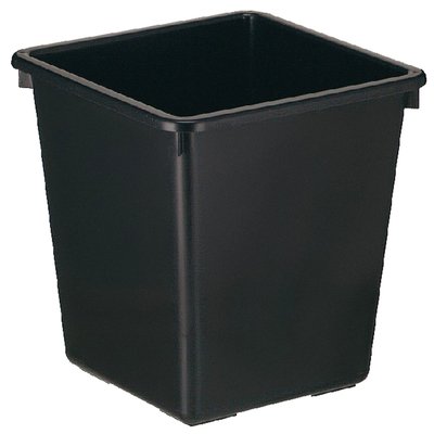 Corbeille à papier synthétique carrée conique 27L noir