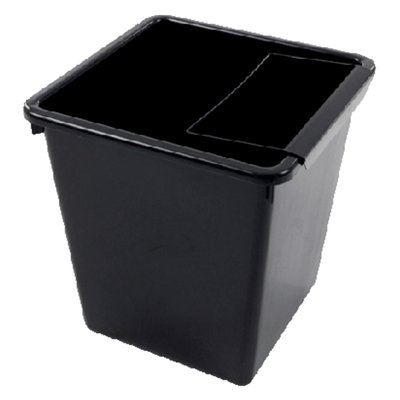 Corbeille à papier synthétique carrée conique 27L noir