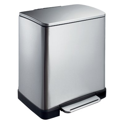 Poubelle à pédale EKO E-Cube 9+10L inox