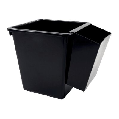 Corbeille à papier synthétique carrée conique 21L noir