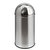 Afvalbak Pushcan met pushdeksel 40liter zilver