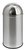 Afvalbak Pushcan met pushdeksel 40liter mat RVS