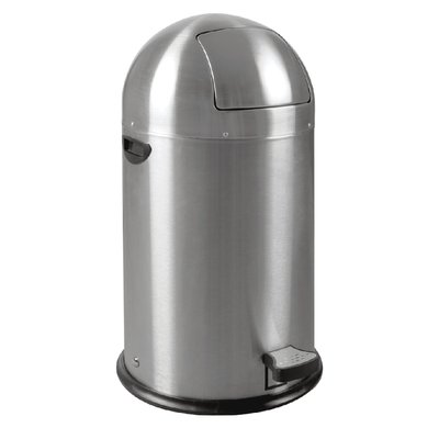 Afvalbak EKO Kickcan 33 liter mat RVS