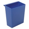 Bac pour corbeille carrée et conique bleu Photo