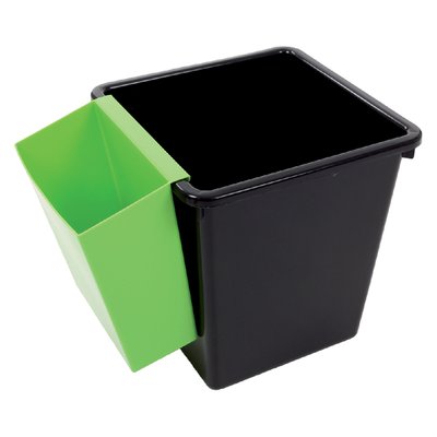 Bac pour corbeille carrée et conique vert