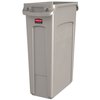 Collecteur Rubbermaid Slim Jim Vented avec conduits d'aération 87L gris Photo