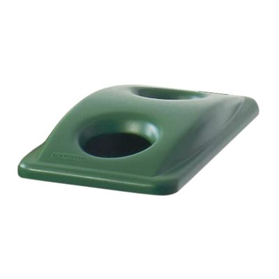 Deksel Rubbermaid Slim Jim Vented inwerpopening voor flesjes en blikjes groen