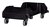 Onderstel Rubbermaid Slim Jim zwart