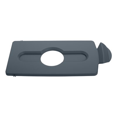 Insert couvercle Rubbermaid pour station de recyclage Slim Jim bouteille/canettes gris