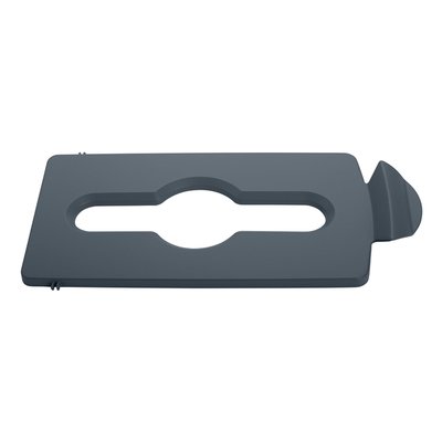 Insert couvercle Rubbermaid pour station de recyclage Slim Jim Déchets mixtes gris