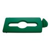 Insert couvercle Rubbermaid pour station de recyclage Slim Jim déchets mixtes vert Photo