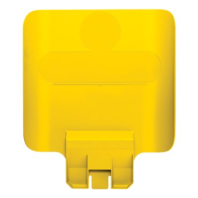 Panneau de communication Rubbermaid pour station de recyclage Slim Jim jaune