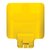 Panneau de communication Rubbermaid pour station de recyclage Slim Jim jaune