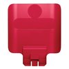 Paneel Rubbermaid Slim Jim Recyclestation voor label rood foto