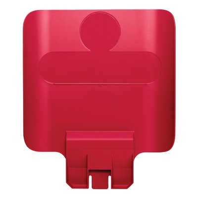 Paneel Rubbermaid Slim Jim Recyclestation voor label rood