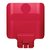 Paneel Rubbermaid Slim Jim Recyclestation voor label rood