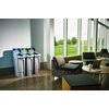Paneel Rubbermaid Slim Jim Recyclestation voor label rood foto