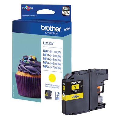 Inktcartridge Brother LC-123Y geel