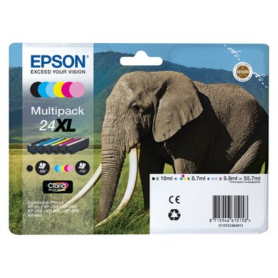 Inktcartridge Epson 24XL T2438 zwart + 5 kleuren