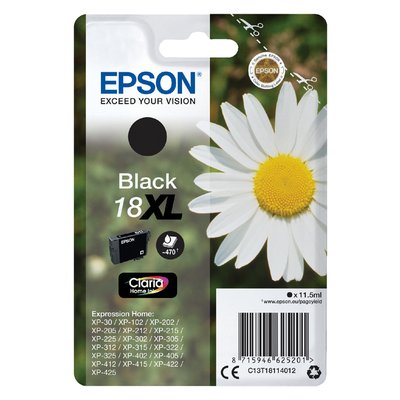 Inktcartridge Epson 18XL T1811 zwart