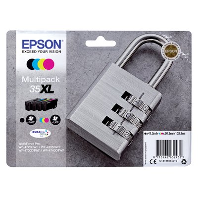Cartouche d'encre Epson 35XL T3596 noir + 3 couleurs