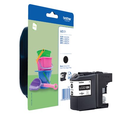 Inktcartridge Brother LC-221BK zwart