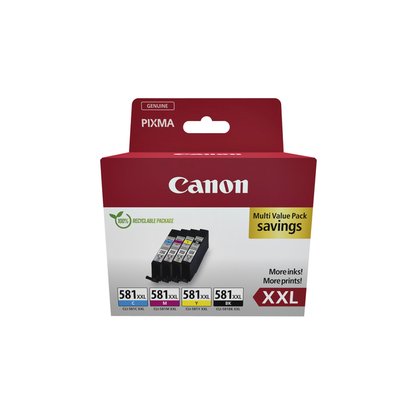Cartouche d’encre Canon CLI-581XXL noir + 3 couleurs