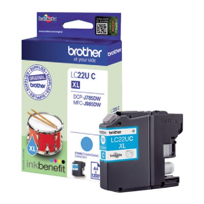 Inktcartridge Brother LC-22UC blauw