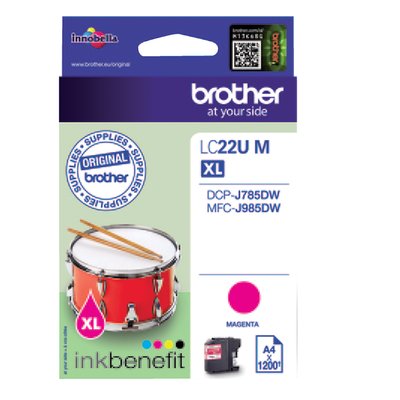Inktcartridge Brother LC-22UM rood