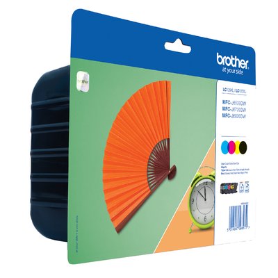 Inktcartridge Brother LC-129XLVALBP zwart + 3 kleuren