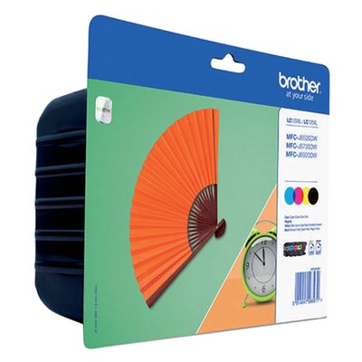 Inktcartridge Brother LC-129XLVALBP zwart + 3 kleuren