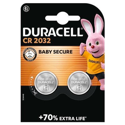 Batterij Duracell knoopcel 2xCR2032 lithium Ø20mm 3V-180mAh